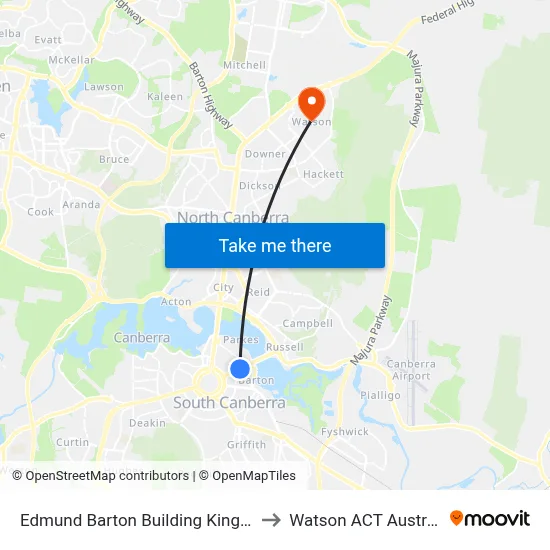 Edmund Barton Building Kings Av to Watson ACT Australia map