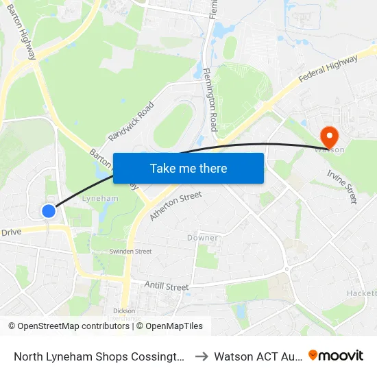 North Lyneham Shops Cossington Smith Cr to Watson ACT Australia map