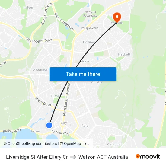 Liversidge St After Ellery Cr to Watson ACT Australia map