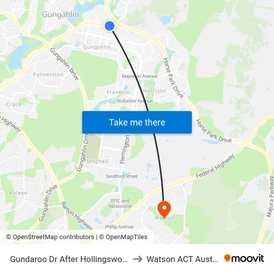 Gundaroo Dr After Hollingsworth St to Watson ACT Australia map