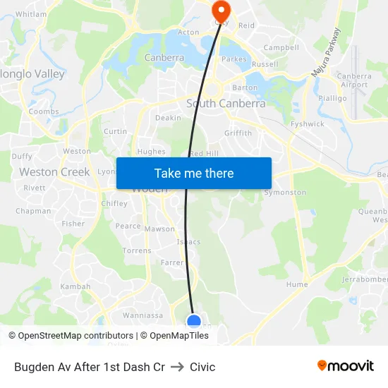 Bugden Av After 1st Dash Cr to Civic map