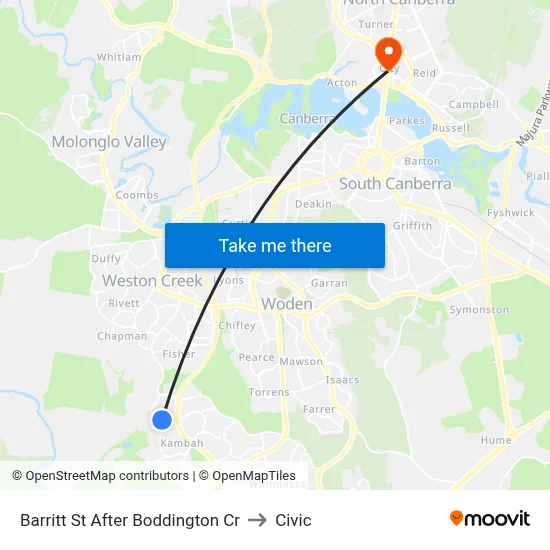 Barritt St After Boddington Cr to Civic map