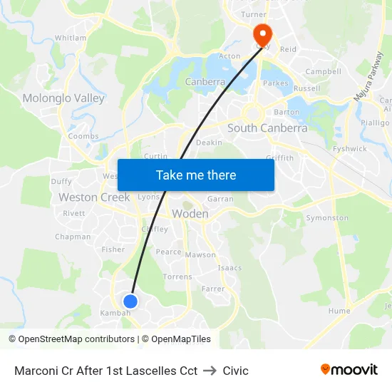 Marconi Cr After 1st Lascelles Cct to Civic map