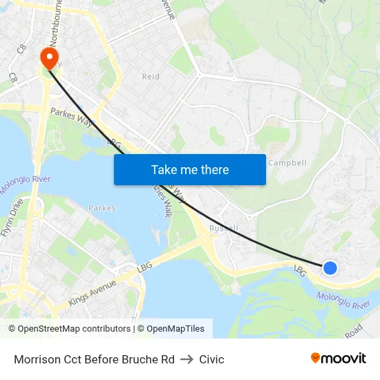 Morrison Cct Before Bruche Rd to Civic map