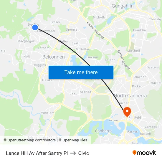 Lance Hill Av After Santry Pl to Civic map