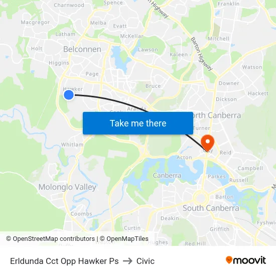 Erldunda Cct Opp Hawker Ps to Civic map