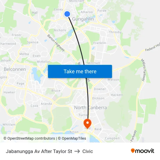 Jabanungga Av After Taylor St to Civic map