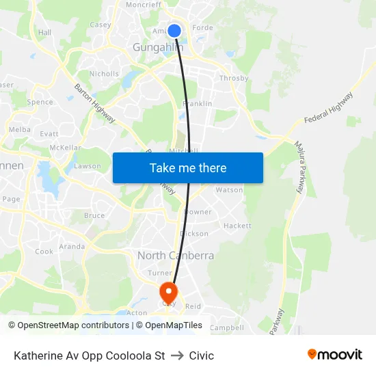 Katherine Av Opp Cooloola St to Civic map