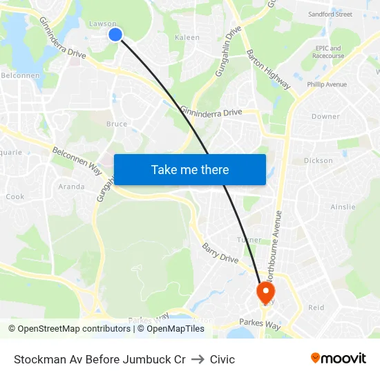 Stockman Av Before Jumbuck Cr to Civic map