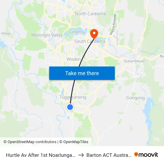 Hurtle Av After 1st Noarlunga Cr to Barton ACT Australia map