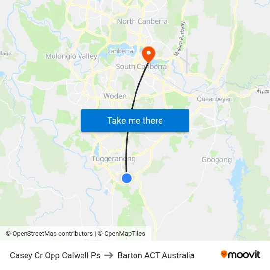 Casey Cr Opp Calwell Ps to Barton ACT Australia map