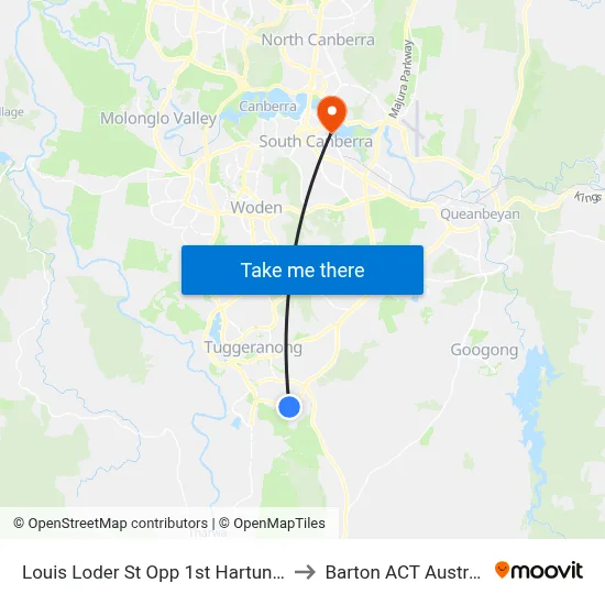 Louis Loder St Opp 1st Hartung Cr to Barton ACT Australia map