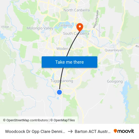 Woodcock Dr Opp Clare Dennis Av to Barton ACT Australia map
