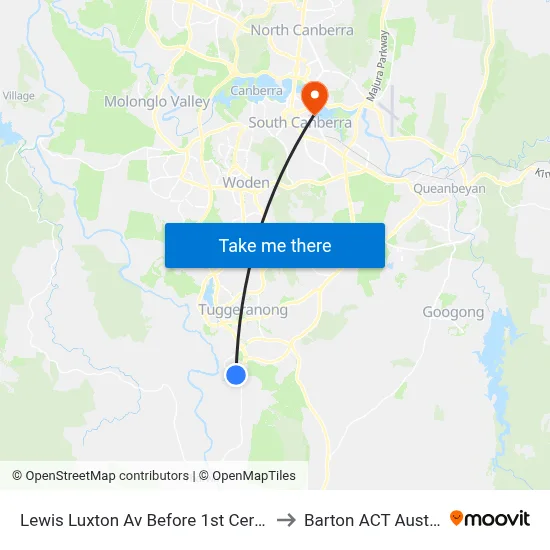 Lewis Luxton Av Before 1st Cerutty Cr to Barton ACT Australia map