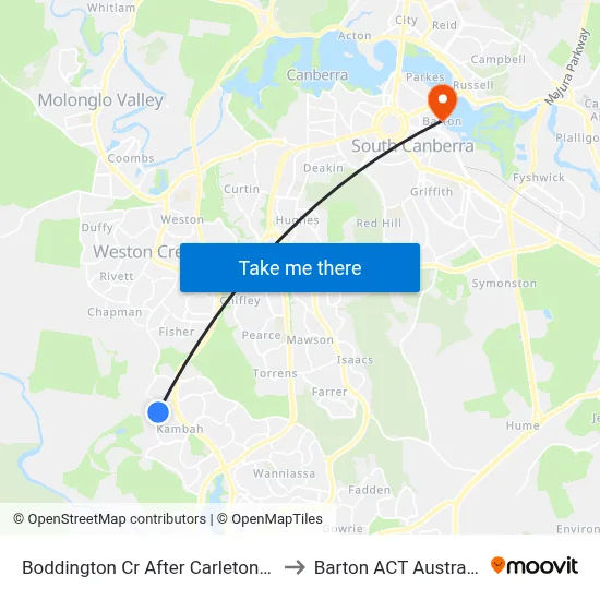 Boddington Cr After Carleton St to Barton ACT Australia map