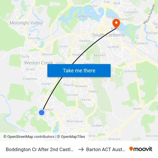 Boddington Cr After 2nd Castley Cct to Barton ACT Australia map