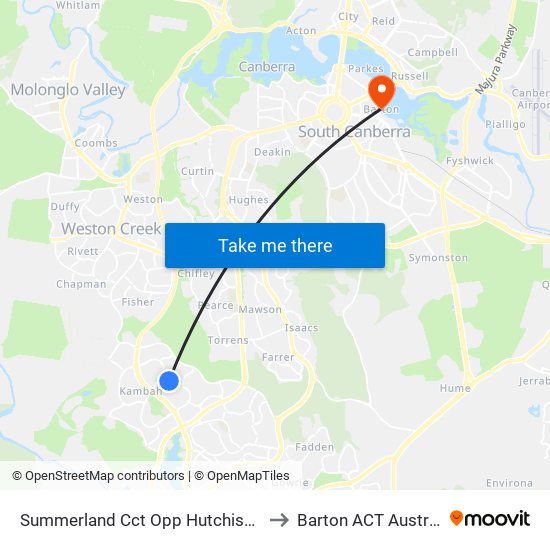 Summerland Cct Opp Hutchison Cr to Barton ACT Australia map