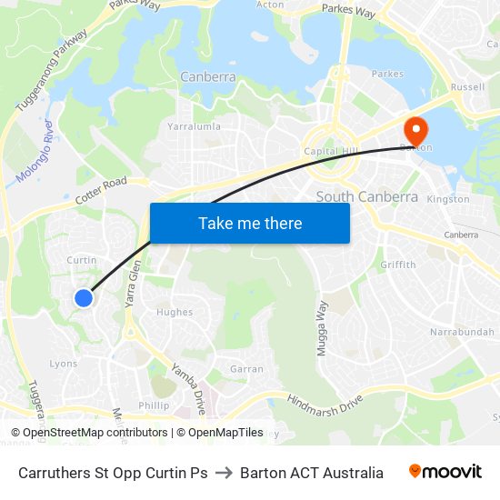 Carruthers St Opp Curtin Ps to Barton ACT Australia map