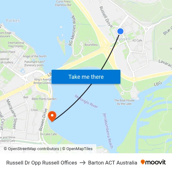 Russell Dr Opp Russell Offices to Barton ACT Australia map