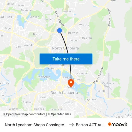 North Lyneham Shops Cossington Smith Cr to Barton ACT Australia map