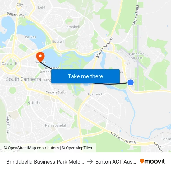 Brindabella Business Park Molonglo Dr to Barton ACT Australia map