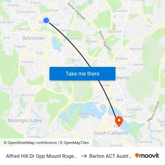 Alfred Hill Dr Opp Mount Rogers Ps to Barton ACT Australia map