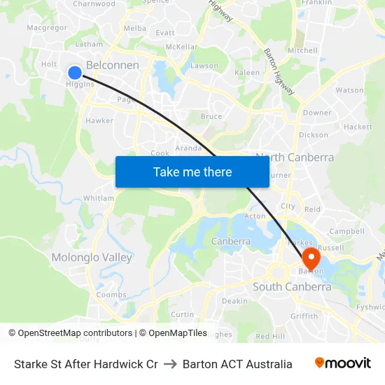 Starke St After Hardwick Cr to Barton ACT Australia map
