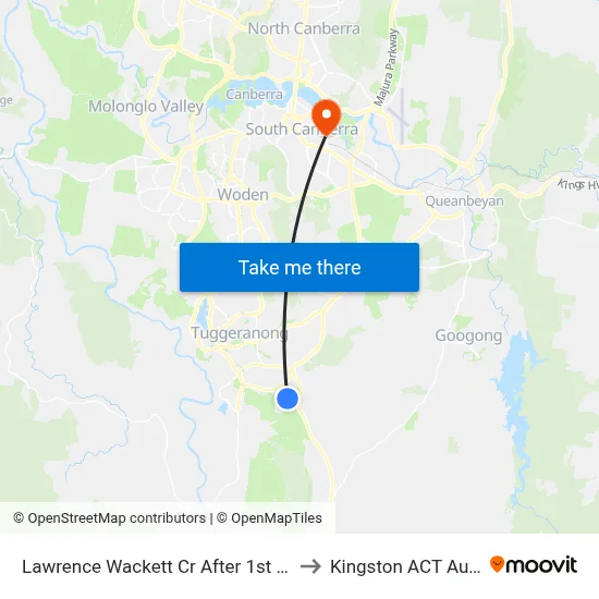 Lawrence Wackett Cr After 1st Burdett Cr to Kingston ACT Australia map