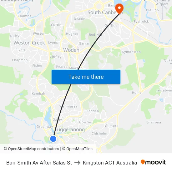 Barr Smith Av After Salas St to Kingston ACT Australia map