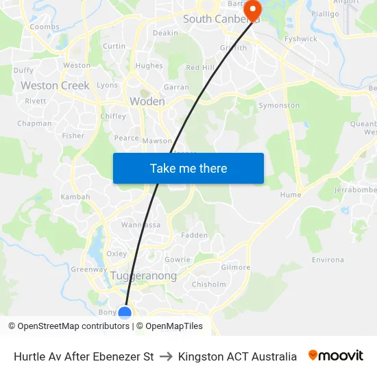 Hurtle Av After Ebenezer St to Kingston ACT Australia map