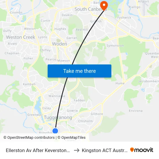 Ellerston Av After Keverstone Cct to Kingston ACT Australia map