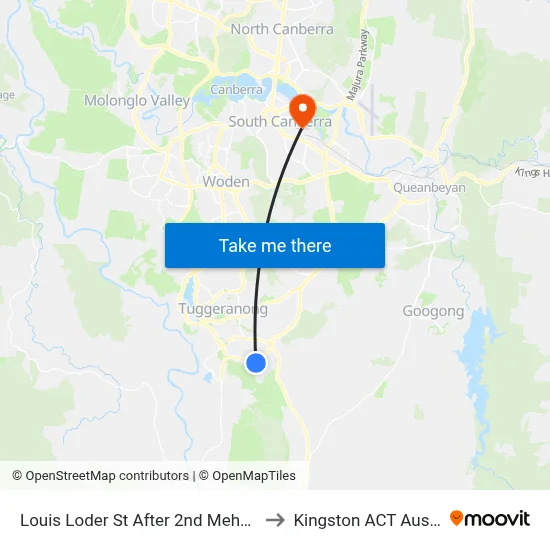 Louis Loder St After 2nd Mehaffey Cr to Kingston ACT Australia map