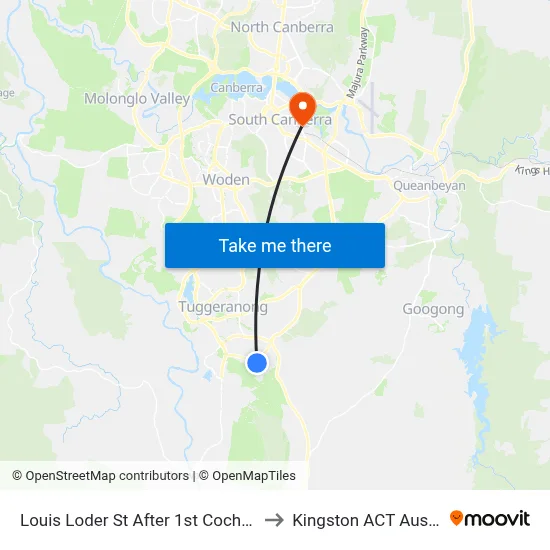 Louis Loder St After 1st Cochrane Cr to Kingston ACT Australia map