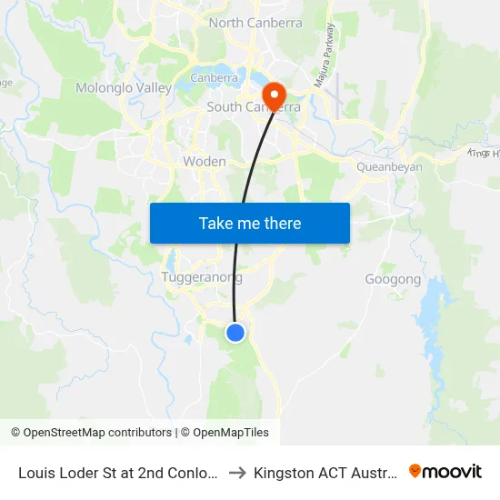 Louis Loder St at 2nd Conlon Cr to Kingston ACT Australia map