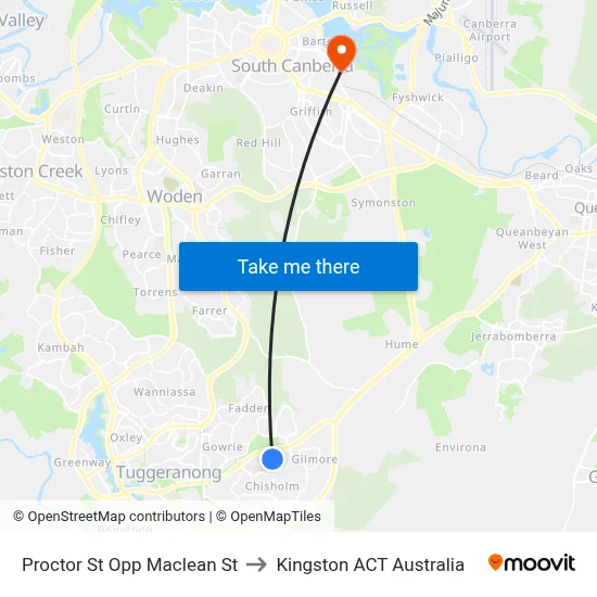 Proctor St Opp Maclean St to Kingston ACT Australia map