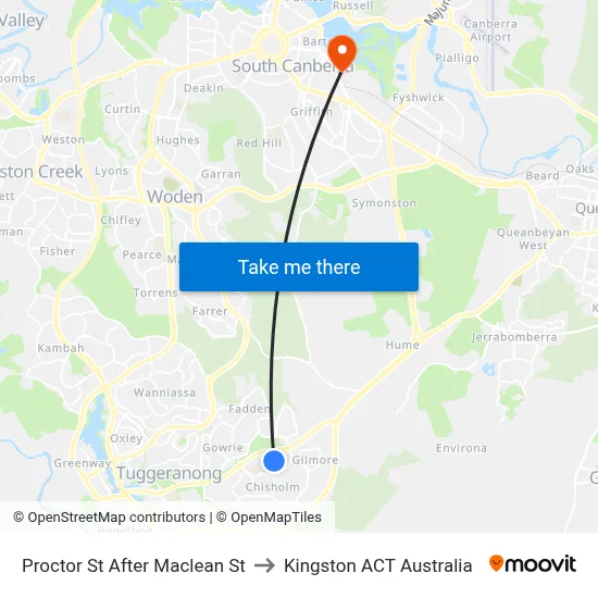 Proctor St After Maclean St to Kingston ACT Australia map