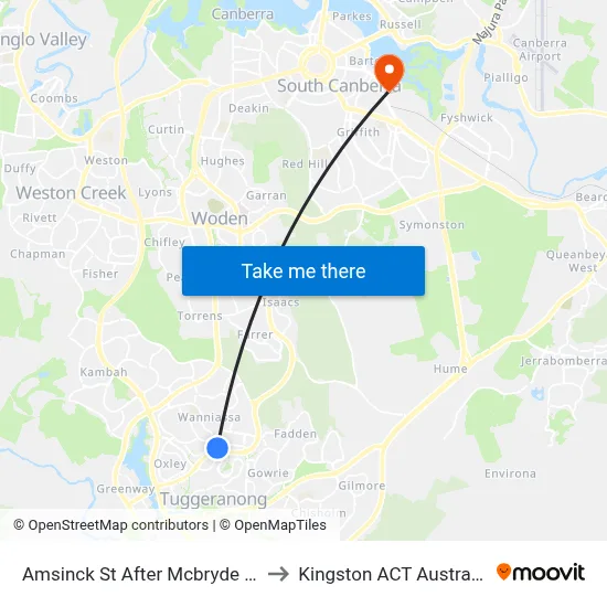 Amsinck St After Mcbryde Cr to Kingston ACT Australia map