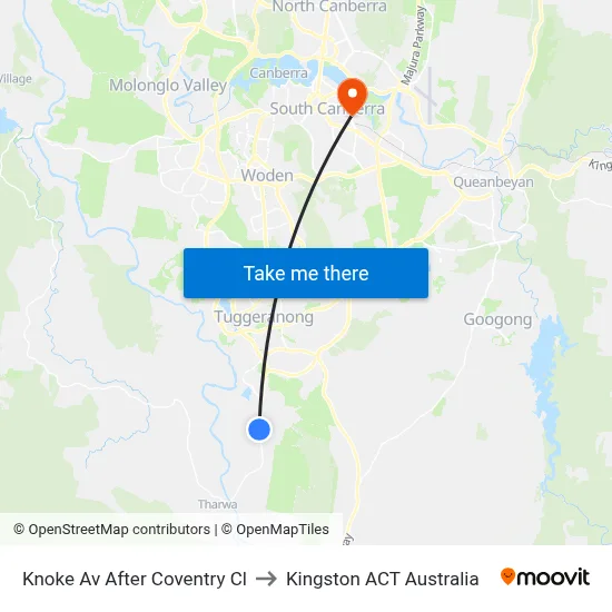 Knoke Av After Coventry Cl to Kingston ACT Australia map