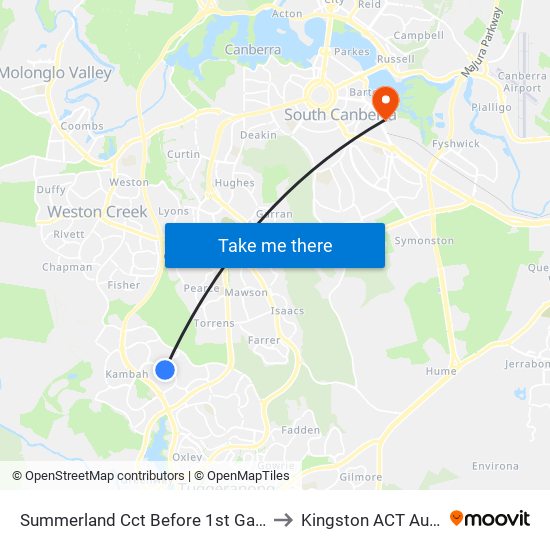 Summerland Cct Before 1st Gallagher St to Kingston ACT Australia map