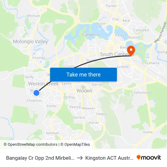 Bangalay Cr Opp 2nd Mirbelia Cr to Kingston ACT Australia map