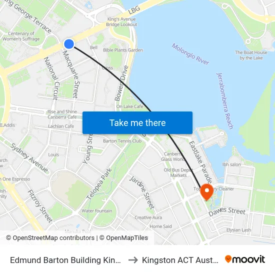 Edmund Barton Building Kings Av to Kingston ACT Australia map
