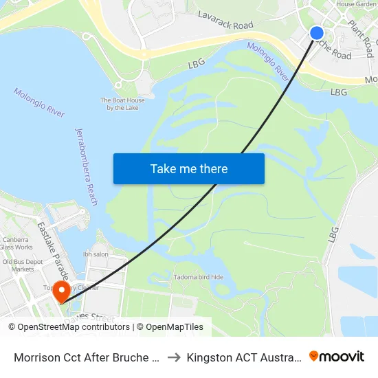 Morrison Cct After Bruche Rd to Kingston ACT Australia map