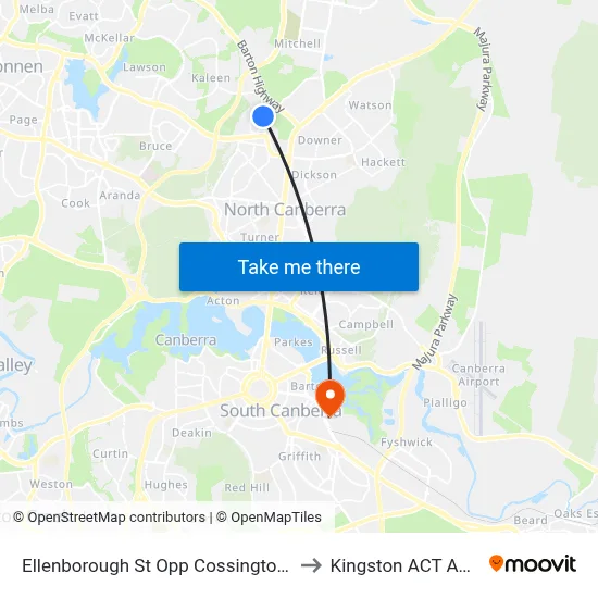 Ellenborough St Opp Cossington Smith St to Kingston ACT Australia map