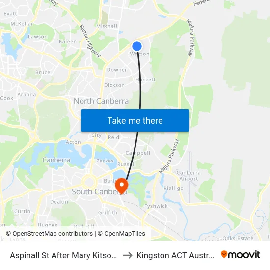 Aspinall St After Mary Kitson St to Kingston ACT Australia map