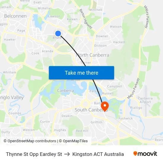 Thynne St Opp Eardley St to Kingston ACT Australia map