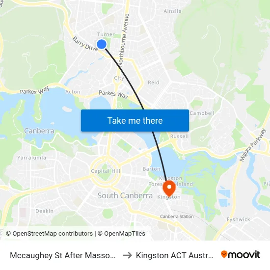 Mccaughey St After Masson St to Kingston ACT Australia map