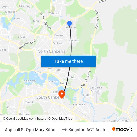 Aspinall St Opp Mary Kitson St to Kingston ACT Australia map