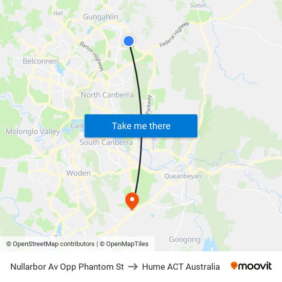 Nullarbor Av Opp Phantom St to Hume ACT Australia map