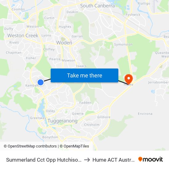 Summerland Cct Opp Hutchison Cr to Hume ACT Australia map
