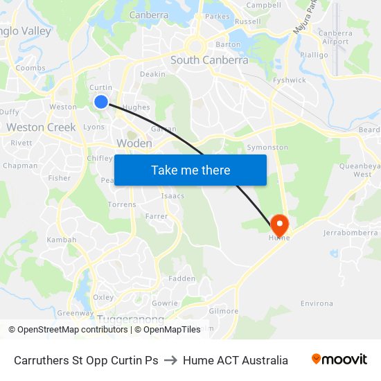 Carruthers St Opp Curtin Ps to Hume ACT Australia map